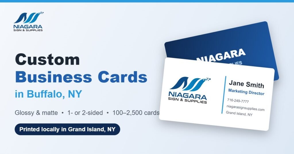 Custom business cards in Buffalo, NY – Niagara Sign Supplies